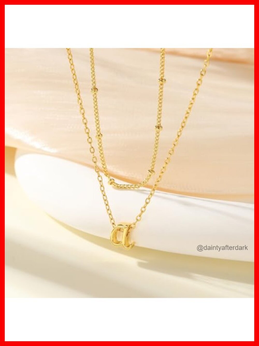 14K Gold-Plated Layered Initial Necklace Set with Adjustable Chains - Picture 5 of 6